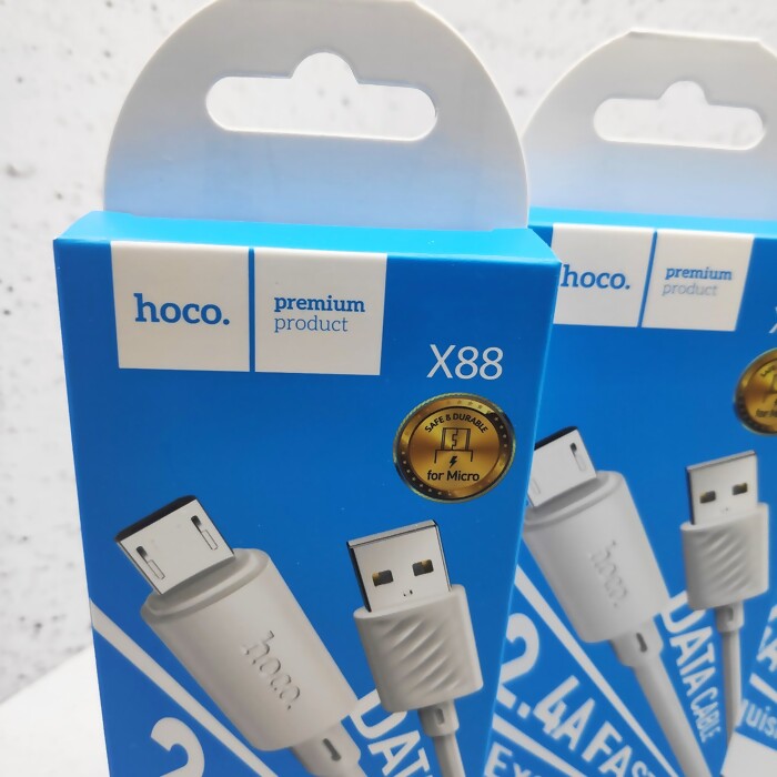 Зярядный кабель microUSB-usb Hoco X88