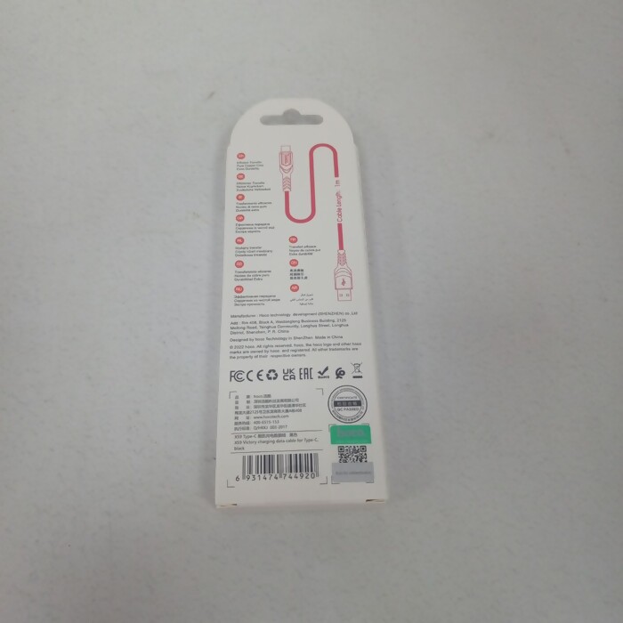 Зярядный кабель TypeC-usb Hoco X59 Type-C