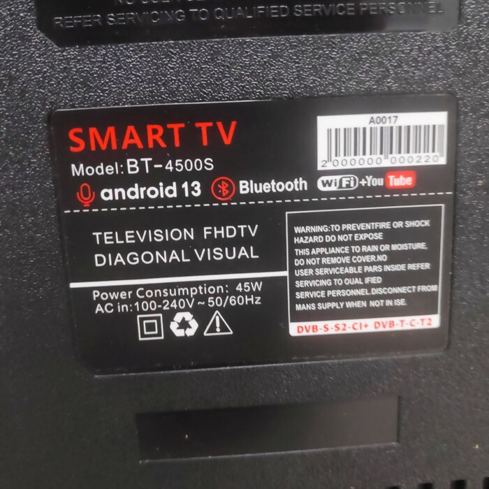 SMART-TV Телевизор SMART TV BT-4500S  Android 13