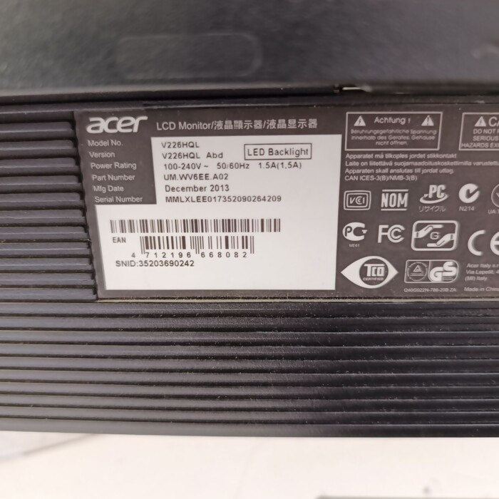 Монитор Acer V226HQL