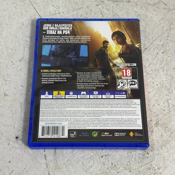 Диск Sony PlayStation 4 The Last Of Us Remastered