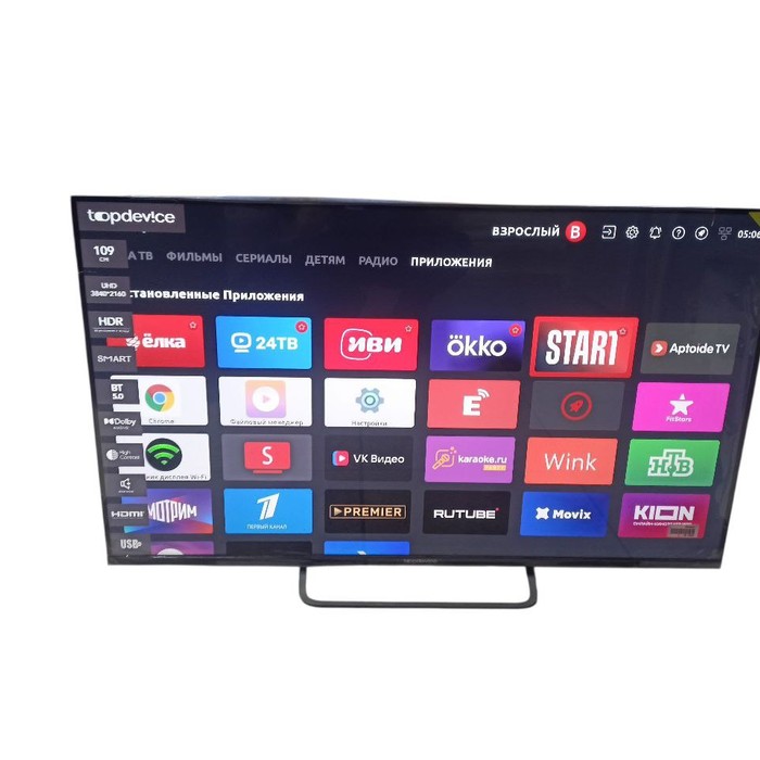 SMART-TV Телевизор Topdevice TDTV43CS06U_BK
