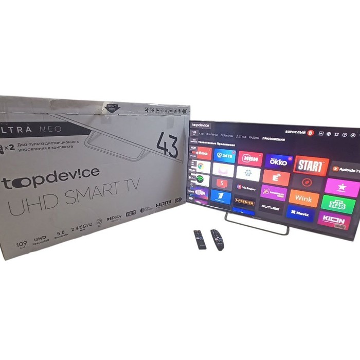 SMART-TV Телевизор Topdevice TDTV43CS06U_BK