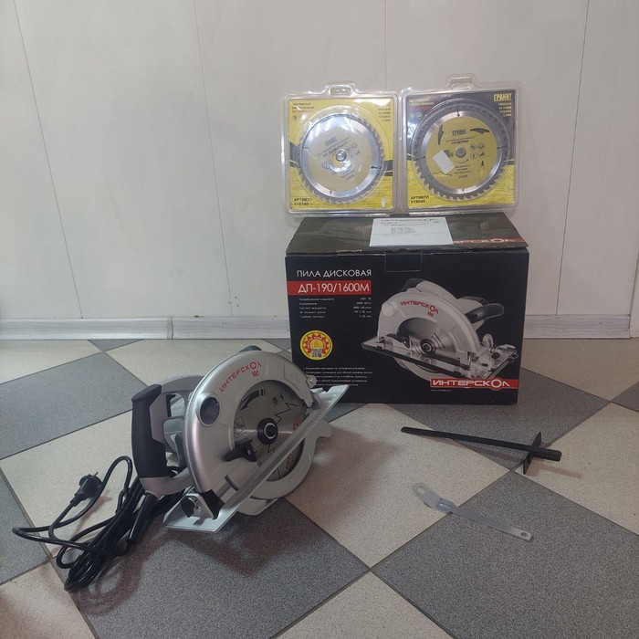 Дисковая пила Интерскол ДП-190/1600М, 1600 Вт