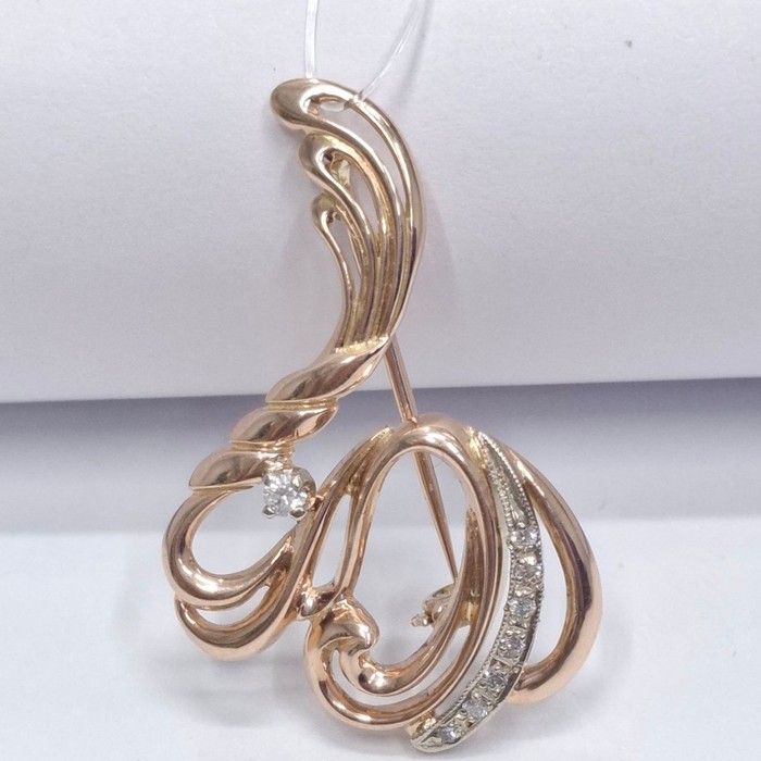 Premium Брошь Золото 585