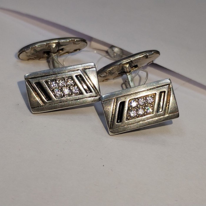 Запонки Серебро 925