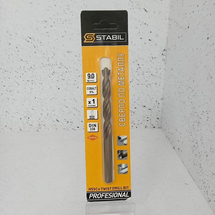 Сверло по металу 9мм HSSo5% Stabil