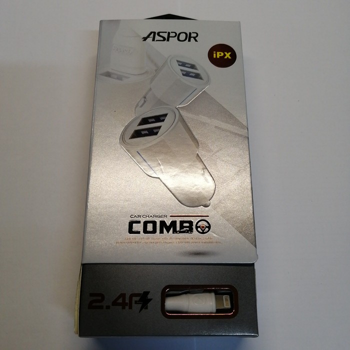 Автомобильное зарядное устройство Aspor A905 iPhone