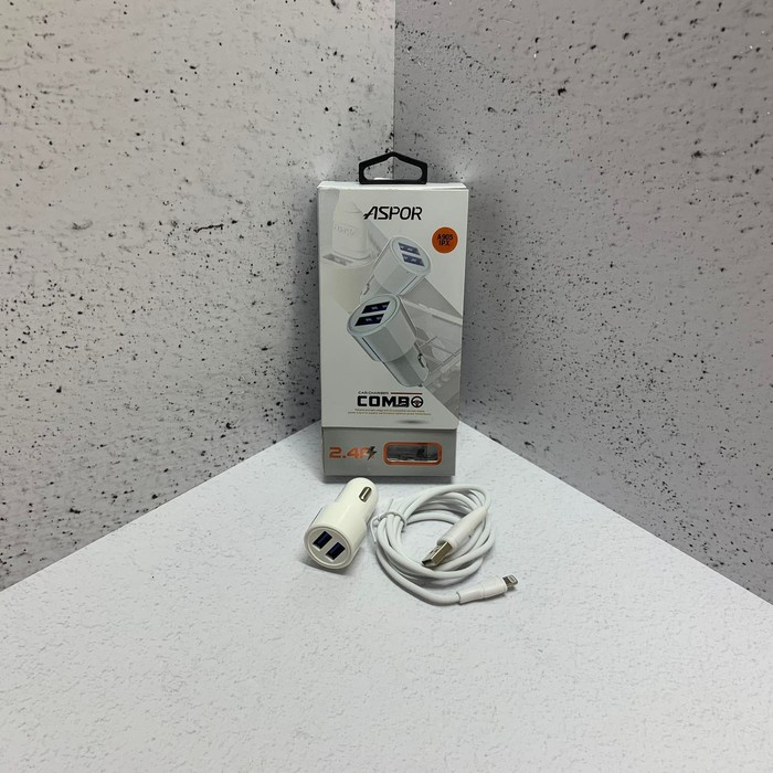 Автомобильное зарядное устройство Aspor A905 iPhone