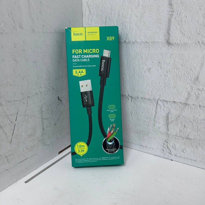 Зарядный кабель microUSB-usb Hoco X89