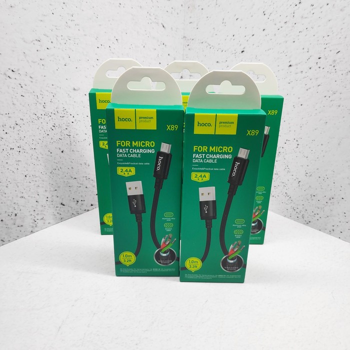 Зярядный кабель microUSB-usb Hoco X89