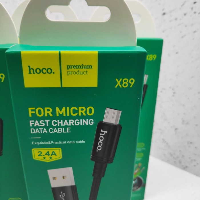 Зярядный кабель microUSB-usb Hoco X89