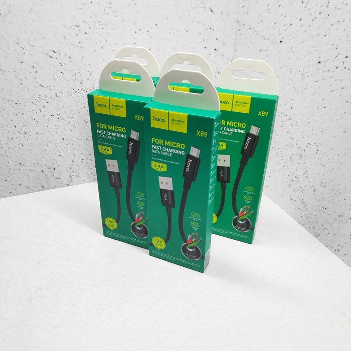Зярядный кабель microUSB-usb Hoco X89