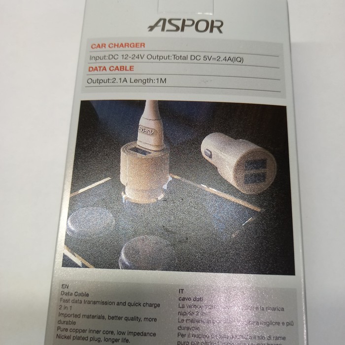 Автомобильное зарядное устройство Aspor A905 micro USB