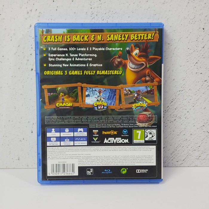 Диск Sony PlayStation 4 Crash Bandicoot N sane trilogy